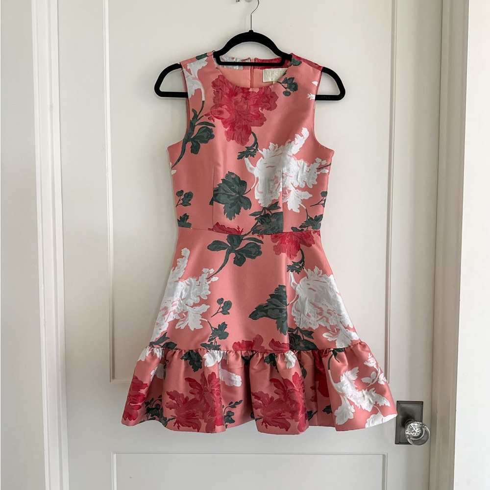 Floral Pink and Green Dress